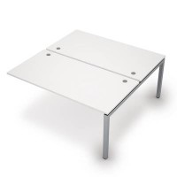 Avance 6МБК.5284 (Белый/алюминий матовый) Бенч-система на 2 рабочих места, конечный модуль