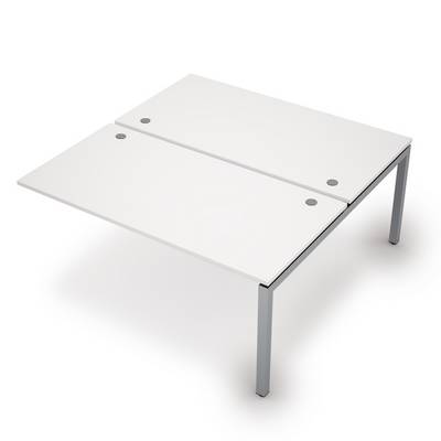 Avance 6МБК.5284 (Белый/алюминий матовый) Бенч-система на 2 рабочих места, конечный модуль