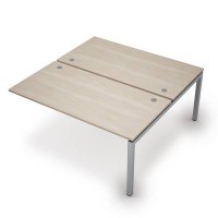 Avance 6МБК.5284 (Шамони светлый/алюминий матовый) Бенч-система на 2 рабочих места, конечный модуль