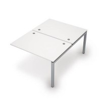 Avance 6МБК.5288 (Белый/алюминий матовый) Бенч-система на 2 рабочих места, конечный модуль