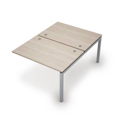 Avance 6МБК.5288 (Шамони светлый/алюминий матовый) Бенч-система на 2 рабочих места, конечный модуль