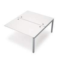 Avance 6МБК.5289 (Белый/алюминий матовый) Бенч-система на 2 рабочих места, конечный модуль