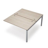 Avance 6МБК.5289 (Шамони светлый/алюминий матовый) Бенч-система на 2 рабочих места, конечный модуль