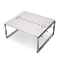 Avance 6МБН-О.6264 (Белый/алюминий матовый) Бенч-система на 2 рабочих места, начальный модуль