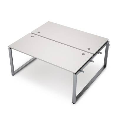 Avance 6МБН-О.6264 (Белый/алюминий матовый) Бенч-система на 2 рабочих места, начальный модуль