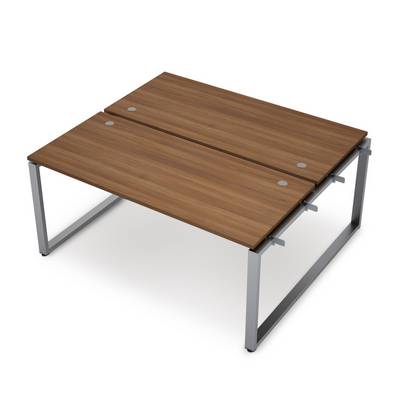 Avance 6МБН-О.6264 (Шамони темный/алюминий матовый) Бенч-система на 2 рабочих места, начальный модуль