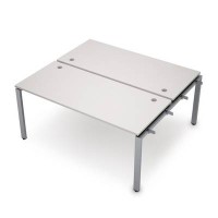 Avance 6МБН.6274 (Белый/алюминий матовый) Бенч-система на 2 рабочих места, начальный модуль