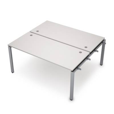 Avance 6МБН.6284 (Белый/алюминий матовый) Бенч-система на 2 рабочих места, начальный модуль