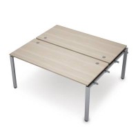 Avance 6МБН.6269 (Шамони светлый/алюминий матовый) Бенч-система на 2 рабочих места, начальный модуль