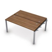 Avance 6МБН.5264 (Шамони темный/алюминий матовый) Бенч-система на 2 рабочих места, начальный модуль