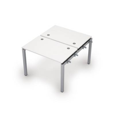 Avance 6МБН.5267 (Белый/алюминий матовый) Бенч-система на 2 рабочих места, начальный модуль