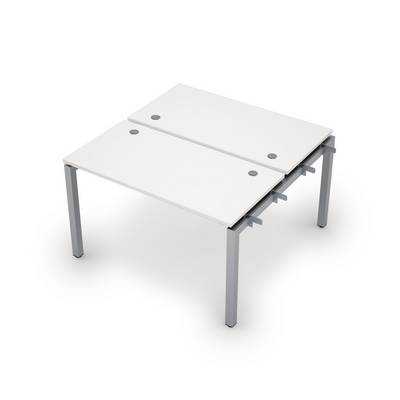 Avance 6МБН.5268 (Белый/алюминий матовый) Бенч-система на 2 рабочих места, начальный модуль