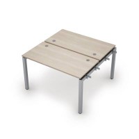 Avance 6МБН.5268 (Шамони светлый/алюминий матовый) Бенч-система на 2 рабочих места, начальный модуль