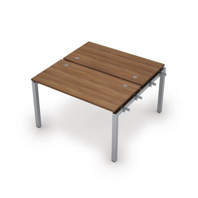 Avance 6МБН.5268 (Шамони темный/алюминий матовый) Бенч-система на 2 рабочих места, начальный модуль