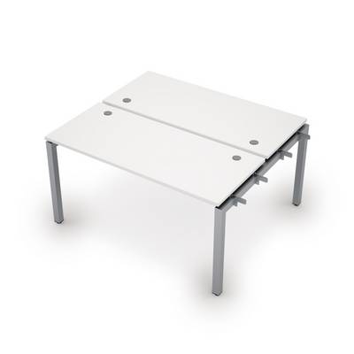 Avance 6МБН.5269 (Белый/алюминий матовый) Бенч-система на 2 рабочих места, начальный модуль