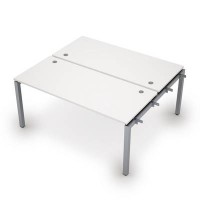 Avance 6МБН.5274 (Белый/алюминий матовый) Бенч-система на 2 рабочих места, начальный модуль