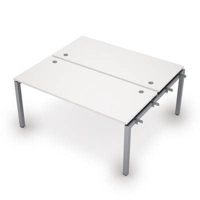 Avance 6МБН.5274 (Белый/алюминий матовый) Бенч-система на 2 рабочих места, начальный модуль