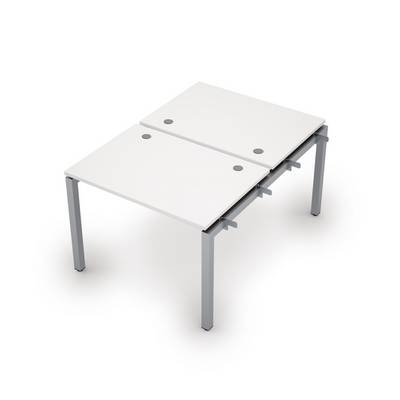 Avance 6МБН.5277 (Белый/алюминий матовый) Бенч-система на 2 рабочих места, начальный модуль