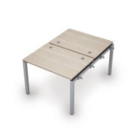 Avance 6МБН.5277 (Шамони светлый/алюминий матовый) Бенч-система на 2 рабочих места, начальный модуль