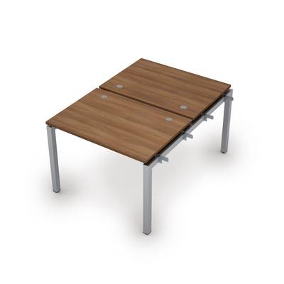 Avance 6МБН.5277 (Шамони темный/алюминий матовый) Бенч-система на 2 рабочих места, начальный модуль