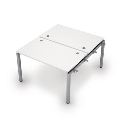 Avance 6МБН.5278 (Белый/алюминий матовый) Бенч-система на 2 рабочих места, начальный модуль