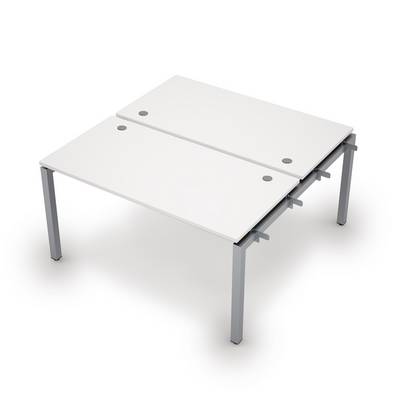 Avance 6МБН.5279 (Белый/алюминий матовый) Бенч-система на 2 рабочих места, начальный модуль