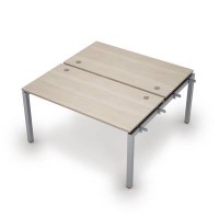 Avance 6МБН.5279 (Шамони светлый/алюминий матовый) Бенч-система на 2 рабочих места, начальный модуль