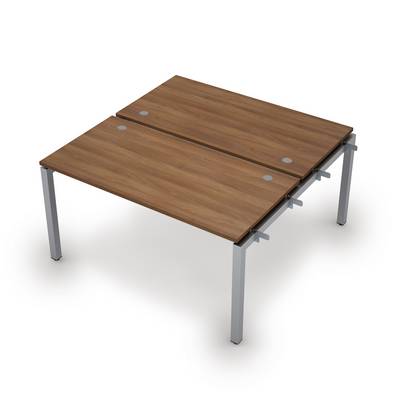 Avance 6МБН.5279 (Шамони темный/алюминий матовый) Бенч-система на 2 рабочих места, начальный модуль