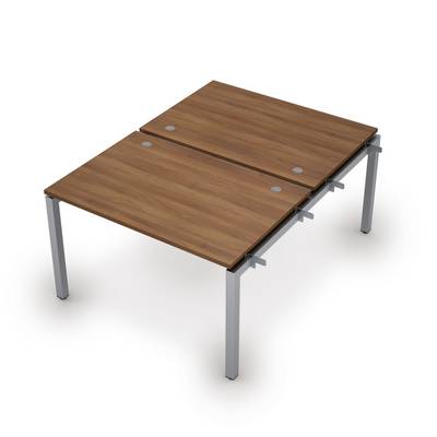 Avance 6МБН.5288 (Шамони темный/алюминий матовый) Бенч-система на 2 рабочих места, начальный модуль