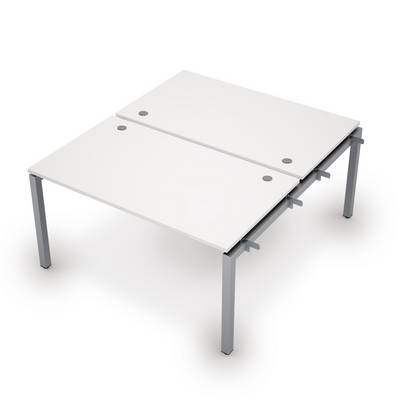 Avance 6МБН.5289 (Белый/алюминий матовый) Бенч-система на 2 рабочих места, начальный модуль