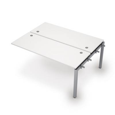 Avance 6МБС.5264 (Белый/алюминий матовый) Бенч-система на 2 рабочих места, средний модуль