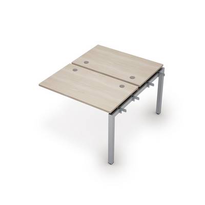 Avance 6МБС.5267 (Шамони светлый/алюминий матовый) Бенч-система на 2 рабочих места, средний модуль