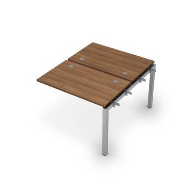 Avance 6МБС.5267 (Шамони темный/алюминий матовый) Бенч-система на 2 рабочих места, средний модуль