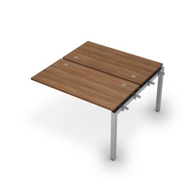 Avance 6МБС.5268 (Шамони темный/алюминий матовый) Бенч-система на 2 рабочих места, средний модуль