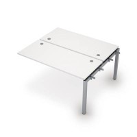 Avance 6МБС.5269 (Белый/алюминий матовый) Бенч-система на 2 рабочих места, средний модуль