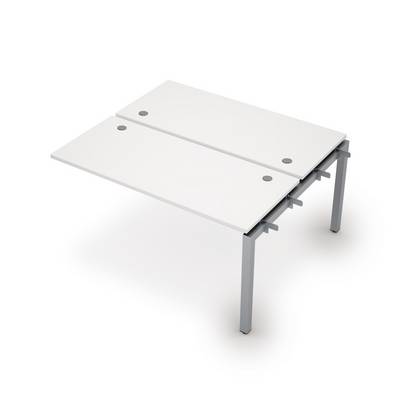 Avance 6МБС.5269 (Белый/алюминий матовый) Бенч-система на 2 рабочих места, средний модуль