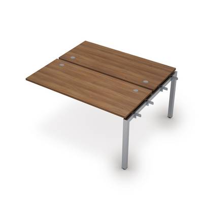 Avance 6МБС.5269 (Шамони темный/алюминий матовый) Бенч-система на 2 рабочих места, средний модуль