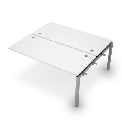 Avance 6МБС.5274 (Белый/алюминий матовый) Бенч-система на 2 рабочих места, средний модуль