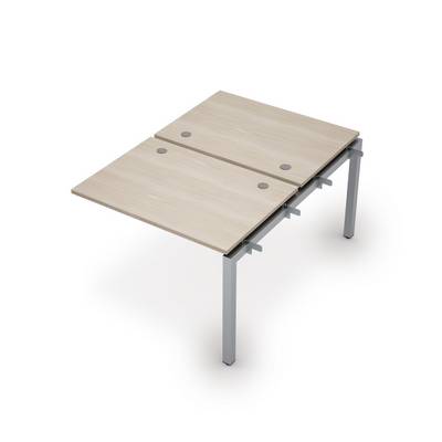 Avance 6МБС.5277 (Шамони светлый/алюминий матовый) Бенч-система на 2 рабочих места, средний модуль