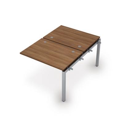 Avance 6МБС.5277 (Шамони темный/алюминий матовый) Бенч-система на 2 рабочих места, средний модуль