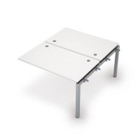 Avance 6МБС.5278 (Белый/алюминий матовый) Бенч-система на 2 рабочих места, средний модуль