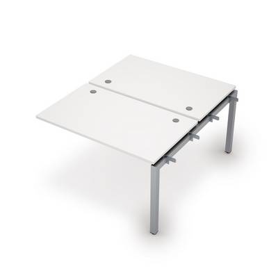 Avance 6МБС.5278 (Белый/алюминий матовый) Бенч-система на 2 рабочих места, средний модуль