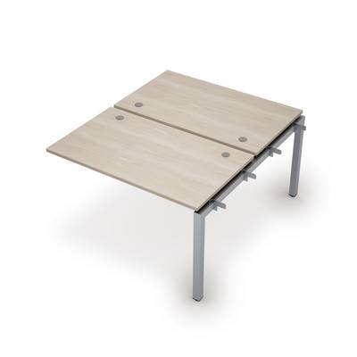 Avance 6МБС.5278 (Шамони светлый/алюминий матовый) Бенч-система на 2 рабочих места, средний модуль