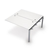 Avance 6МБС.5279 (Белый/алюминий матовый) Бенч-система на 2 рабочих места, средний модуль