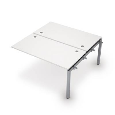 Avance 6МБС.5279 (Белый/алюминий матовый) Бенч-система на 2 рабочих места, средний модуль