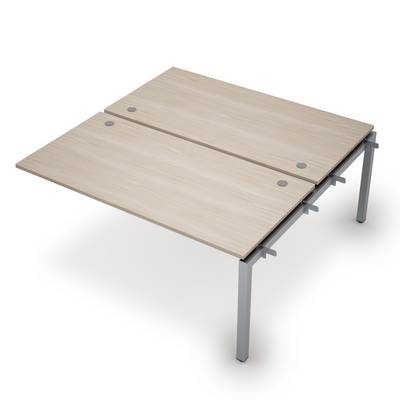 Avance 6МБС.5284 (Шамони светлый/алюминий матовый) Бенч-система на 2 рабочих места, средний модуль