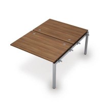 Avance 6МБС.5288 (Шамони темный/алюминий матовый) Бенч-система на 2 рабочих места, средний модуль