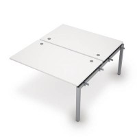 Avance 6МБС.5289 (Белый/алюминий матовый) Бенч-система на 2 рабочих места, средний модуль