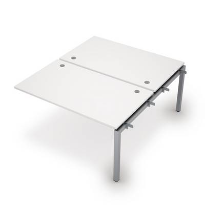 Avance 6МБС.5289 (Белый/алюминий матовый) Бенч-система на 2 рабочих места, средний модуль