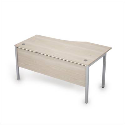 Avance 6МД.020 (Шамони светлый/алюминий матовый) Стол криволинейный левый